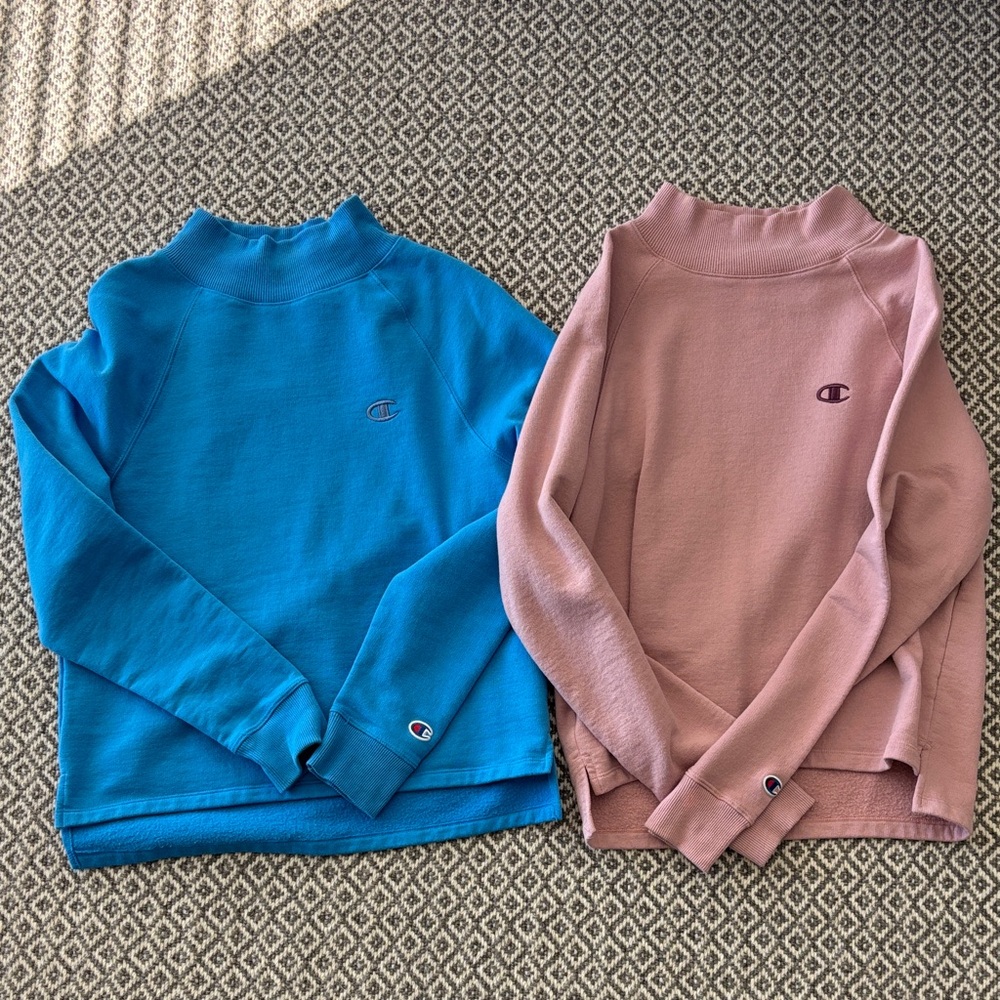 Champion Women’s Sweatshirts size Small Blue & Pink